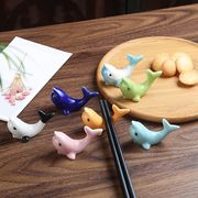 7色セラミック箸置き イルカの箸置き  動物箸受け  家庭用陶器箸