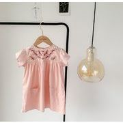 夏新作　キッズワンピース　女の子　子供服　夏　刺繍　ワンピース　韓国ファッション