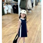 2024夏新作  ベビー服 韓国風子供服 女の子袖なし ワンピース  90cm-140cm