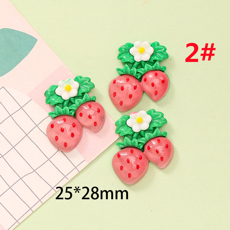 いちご 苺 ストロベリー お花 樹脂パーツ デコパーツ DIYパーツ