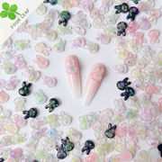 ウサギ 夜光 ネイルアート 可愛い ネイルパーツ 上品 ネイル用品  DIY 樹脂パーツ