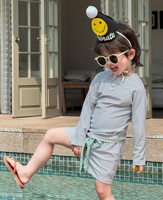 milk balm ロンパース　６着セット　2024SS 半袖　韓国　子供服 milkbalm ミルクバーム ロンパース XS ブルー 韓国子供服 - メルカリ