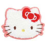 サンリオモコモコ刺繍ステッカー　ハローキティ