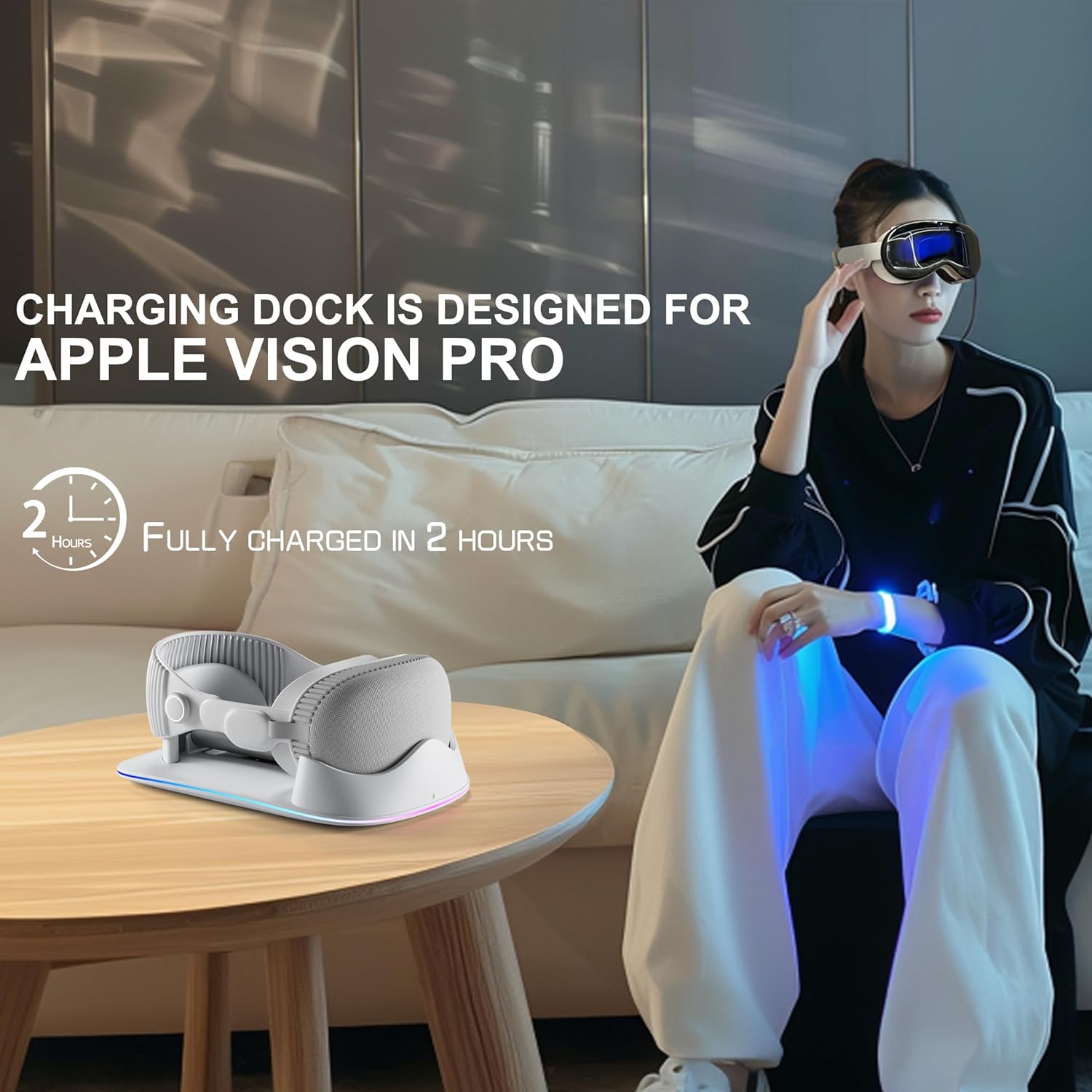 Apple Vision Pro用VRヘッドセットホルダー Vision Pro対応充電 