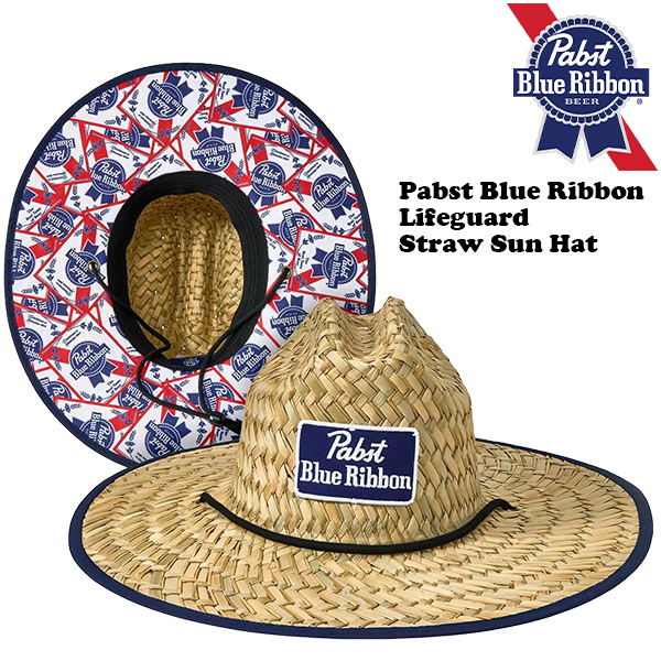 PABST BLUE RIBBON LIFEGUARD STRAW SUN HAT【パブスト ストローハット】 有限会社 ステップス | 卸売・  問屋・仕入れの専門サイト【NETSEA】