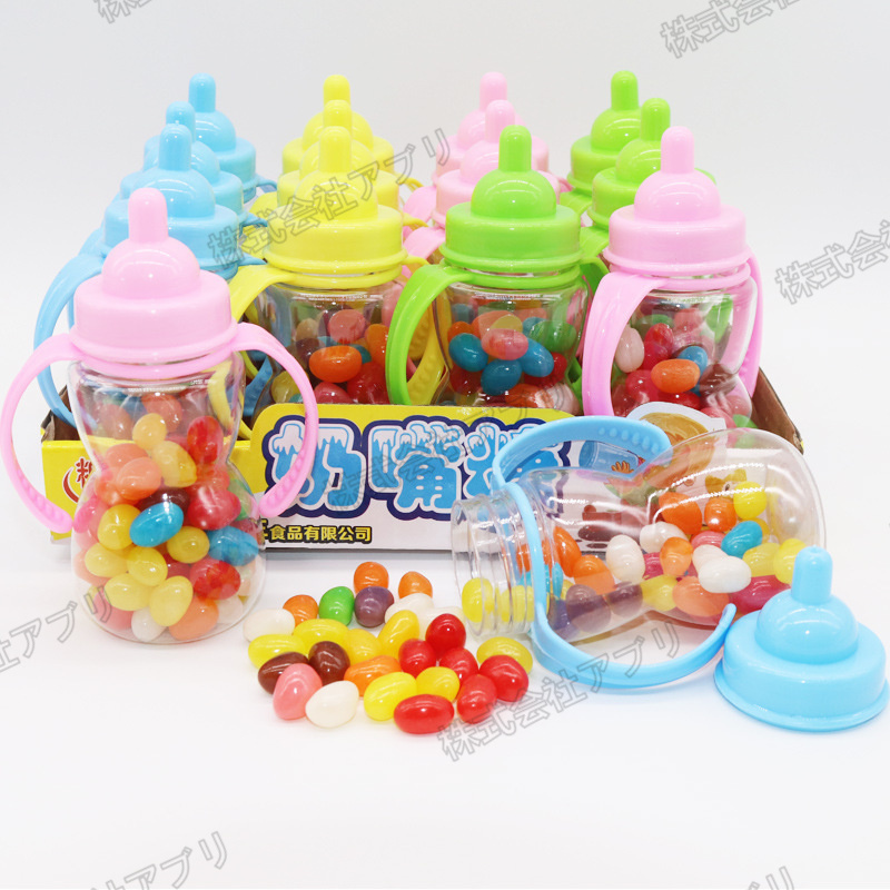 【12個入】グミ ジェリービーンズ 果物味 おやつ 人気お菓子 哺乳瓶 SNSで話題 可愛い ソフトキャンディ