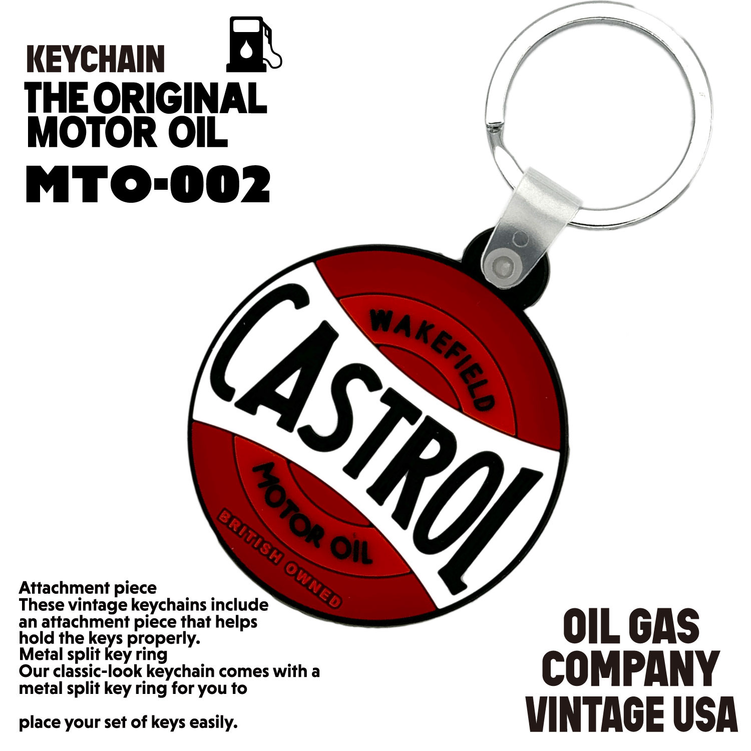 ソフトラバーキーホルダー CASTROL アメ雑 アメリカン雑貨 キーホルダー ガレージ バイカー アメ車