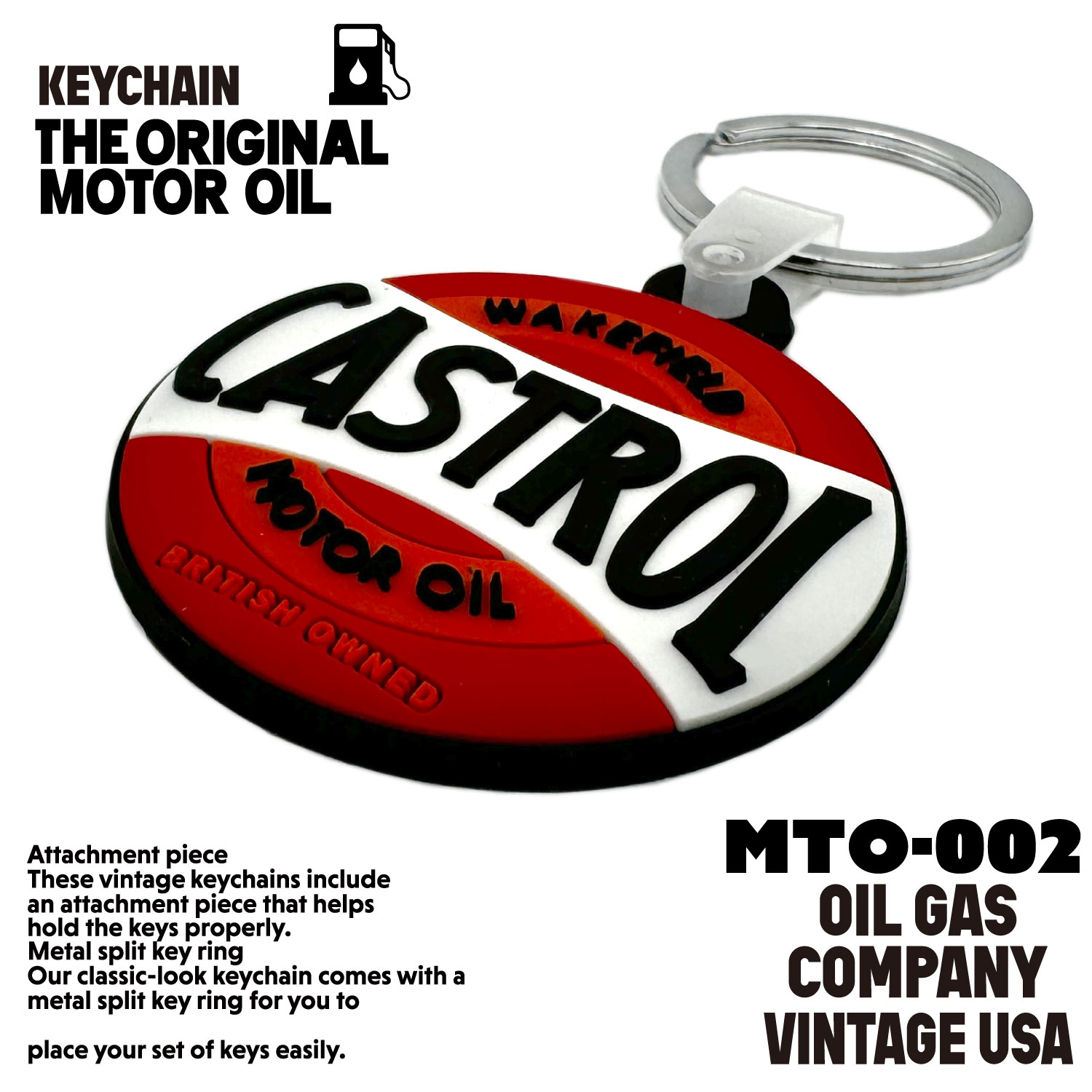 ソフトラバーキーホルダー CASTROL アメ雑 アメリカン雑貨