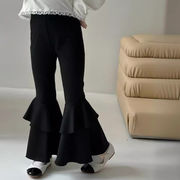 子供服　90~150cm　キッズパンツ　フリルロングパンツ　韓国キッズ服