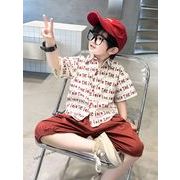 2024夏新作  ベビー服 韓国風子供服 男の子  半袖  トップス+ショートズボン  2点セット  2色 90cm--150cm
