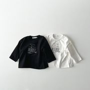 2024春    子供服     長袖     Tシャツ    トップス　 カジュアル   スウェット　キッズ服    90-140cm
