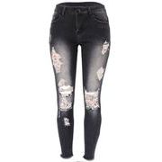 大きいサイズ レトロパンツ ゆったり シンプル レディースデニムパンツ 痩せ見えパンツ デニムパンツ