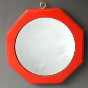 風水 鏡 ミラー 八角 魔除け 風水グッズ 八角鏡 八卦鏡 開運グッズ インテリア (風水八卦凹面鏡(赤)(小))