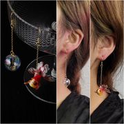 アクリル  金魚ピアス  金魚鉢  魚ピアス  ファッション  レディースピアス  金魚アクセサリー