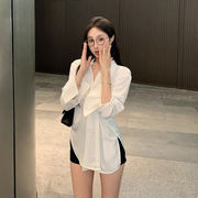 レディース・長袖・カジュアル・个性・ゆったり・Tシャツ・トップス  S／M／L   2色