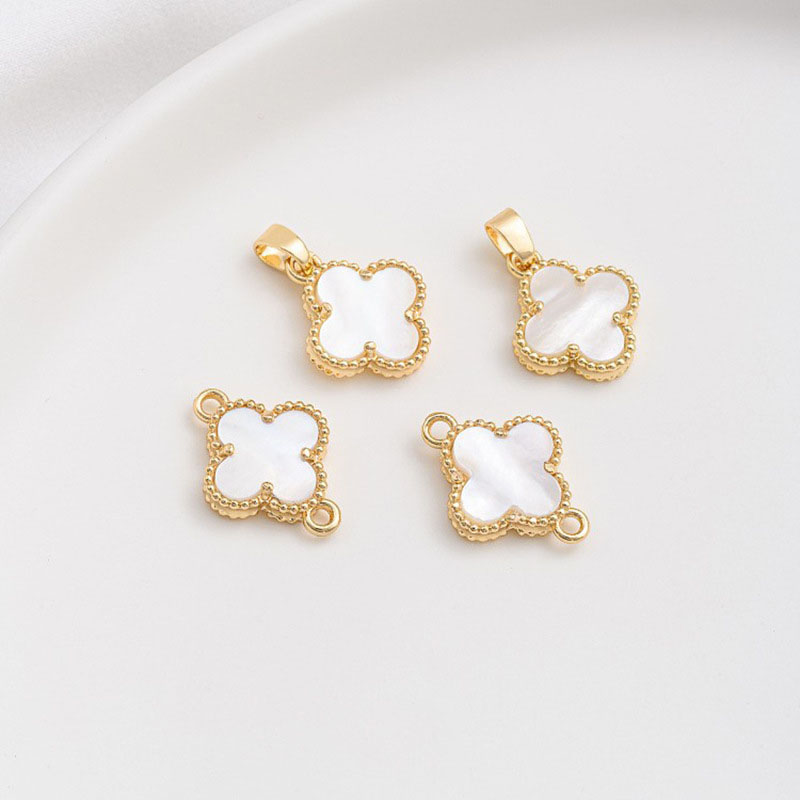 クローバー ハワイアン ネックレストップ ボヘミアン ハンドメイド シェルパーツ 貝殻 アクセサリーパーツ