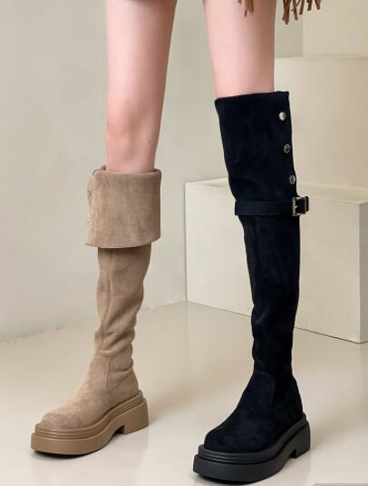 シューズ 靴   レディース ニーハイブーツ   ブーツ  厚底