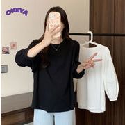 【2024年秋新作】レディース服　トップス　パーカー　無地　七分袖　エレガント　ゆったり　M#-2XL#