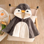 ★BaBy★　ベビ服　ベビーケープ　ボアジャケット　帽子付きアウター　ペンギン　韓国ベビー服