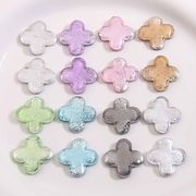 デコパーツ DIY部品 貼り付けパーツ 樹脂パーツ アクセサリーパーツ ハンドメイド 手作り クローバー