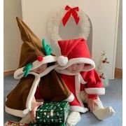 2023新品　ベビー用　クリスマス服　トップス　マント　３色　73-100