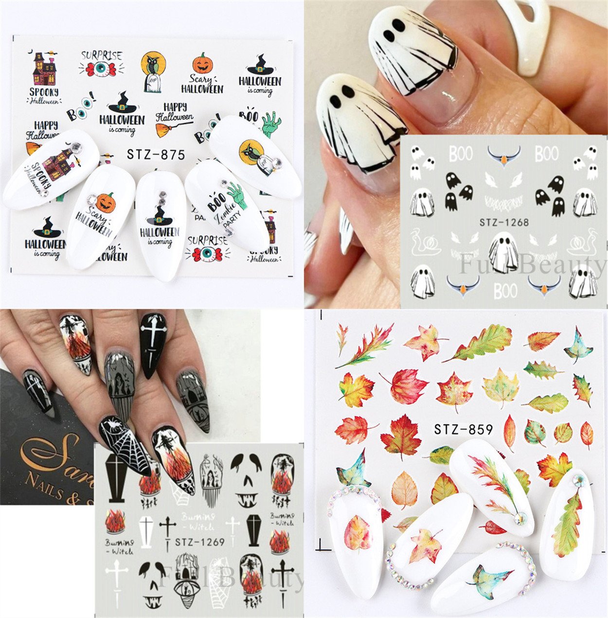 ハロウィン タトゥーシール おもちゃ ホビー ゲーム パーティー イベント用品 ネイルシール 紅葉 仮装 飾り