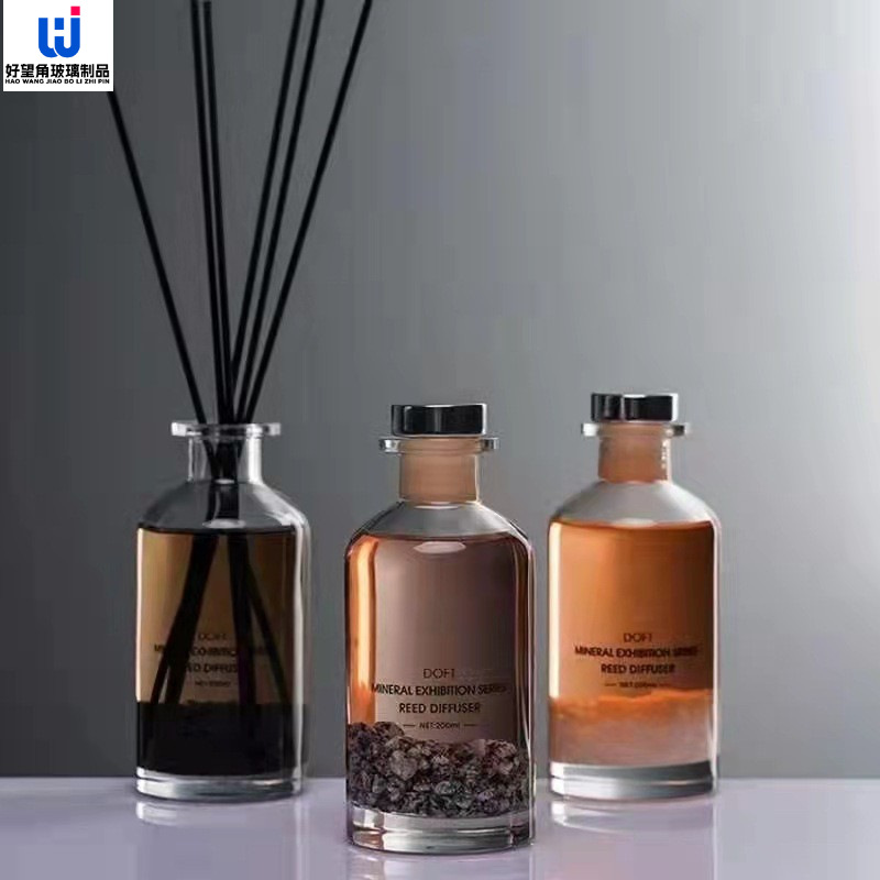 100mlの厚いガラスアロマセラピーボトル、円形アロマセラピーボトル、空のアロマセラピーガラスボトル