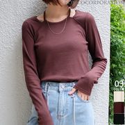 【2024新作商品♪】ホルターネックリブトップス