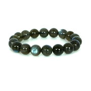 ブラックラブラドライト ハイクオリティー １点もの ブレスレット 数珠 パワーストーン 天然石