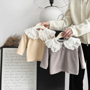 ★BaBy★　ベビートップス　66~100cm　レース襟トップス　インナーT　韓国ベビー服