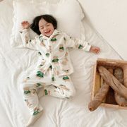 パジャマ 冬 柔らか おしゃれ   子供服 上下セット   厚手 長ズボン ルームウェア 部屋着 モコモコ 暖かい