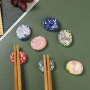 豆型 和風 花柄 箸置き かわいい はしおき 和食器 インテリア 箸おき 食器 磁器 卓上小物 置物