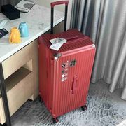 大容量 抗菌素材 スーツケース 学生用 パスワードロック付き 22インチ レッド