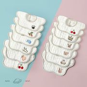 ★2024秋冬子供服★可愛い アニマル柄 よだれタオル 男女兼用 涎掛け 唾液タオル 食事 エプロン 全9色