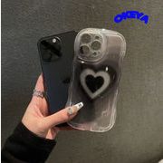 スマホケース グラデーションハート ウェーブ iPhone16Pro　アイフォンケース　スマホカバー　全機種対応