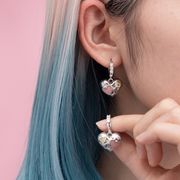 ★Heart★　ハートアクセ　ハートピアス＋ネックレース　デイリー　韓国アクセサリー
