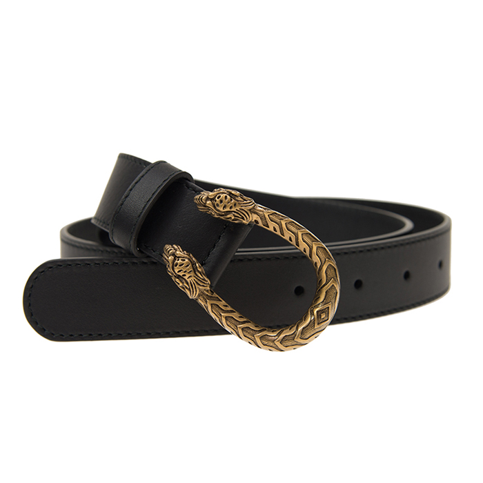 グッチ GUCCI レディース レザー プレートバックル ベルト