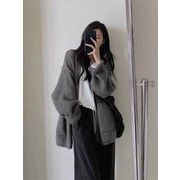 今季マストバイ   長袖 防寒 厚手 レトロ  ニット  個性的 設計感  カーディガン