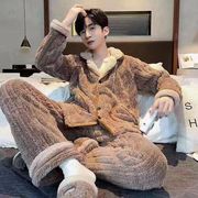 メンズ・ パジャマ・部屋着・ 長袖・秋冬・厚く・暖かく・パジャマセット  ・L～3XL   3色