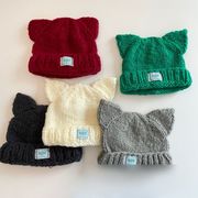 キッズ 子供用 キャップ ニット ビーニー 毛糸 帽子