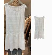 ワンピース ノースリーブ インナー レース 刺繍 チュニック