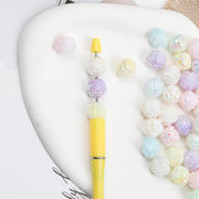 ビーズパーツ　 穴あり　チェーンパーツ　アクリル　手芸DIY アクセサリー材料 カスタムボールペン対応
