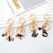 4色  楽器 ピアノ  音符  猫キーホルダー  音楽雑貨  ねこ	ネコ  キーチェーン  ロブスタークラスプ