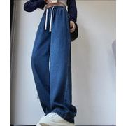 大きいサイズ レトロパンツ ゆったり シンプル レディースデニムパンツ 痩せ見えパンツ デニムパンツ