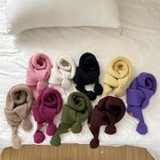 キッズ 子供 マフラー ニット 毛糸 防寒 襟巻き 冬季