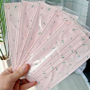 3層のメッシュプリント、使い捨て大人用防護マスク、UVカット付きメルトブローン不織布 防塵 防花粉