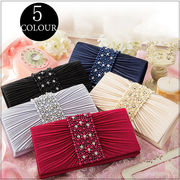 パーティーバッグ 大きめ チェーン付き 2way ショルダー サブバッグ レディース 結婚式 披露宴 演奏会