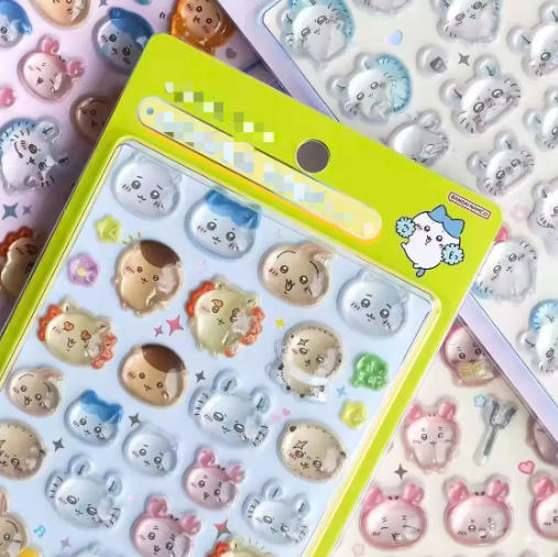 手芸diy用デコレーション 手帳用 貼り付け★粘着シール★立体キャラクターシール 3Dシール