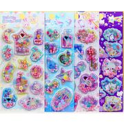 手芸diy用デコレーション 手帳用 貼り付け★粘着シール★立体キャラクターシール 3Dシール