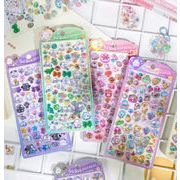 手芸diy用デコレーション 手帳用 貼り付け★粘着シール★立体キャラクターシール 3Dシール